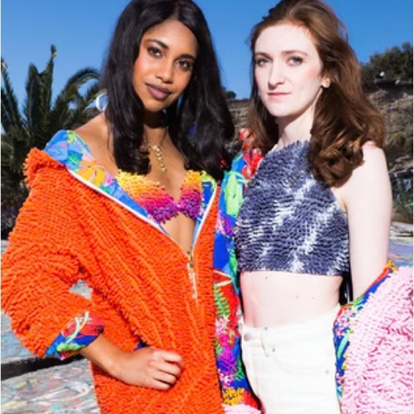 SHAGBAGG Handcrafted Shaggy Coat With Contrasting Printed Lining Size Medium - Picture 15 of 15